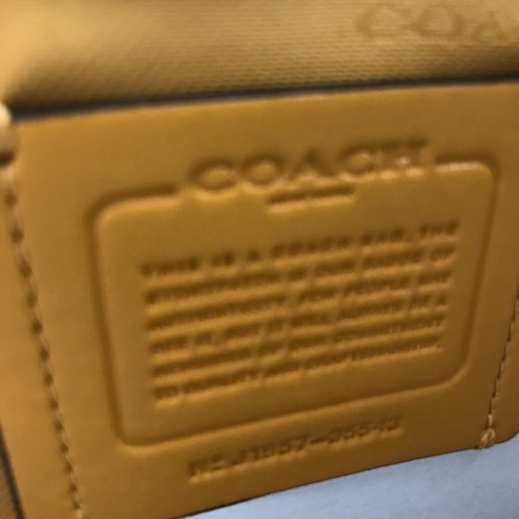 NWT COACH Chaise Leather Mustard Yellow Crossbody - Picture 7 of 8